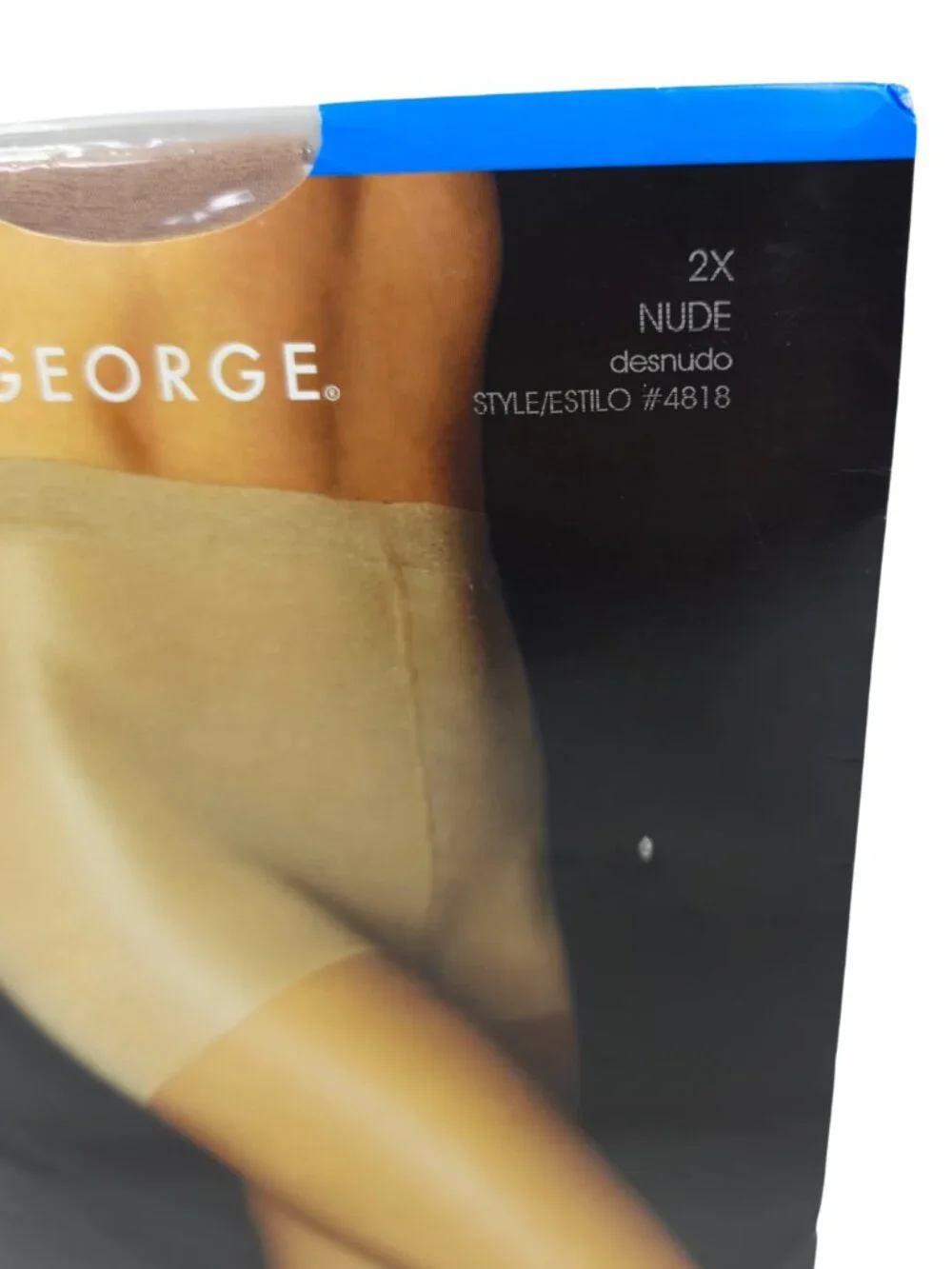 George Women's Plus Nude & Black Control Top & Body Shaper Pantyhose - Set of 3